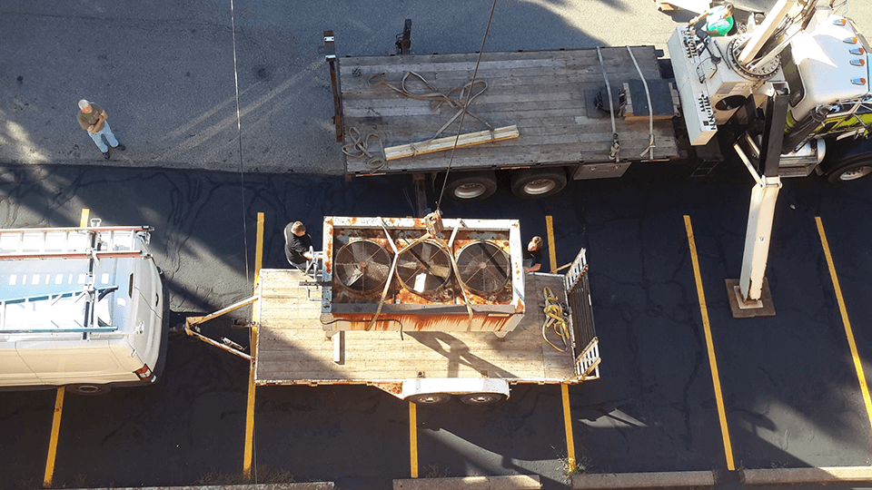 Transportation of HVAC equipment